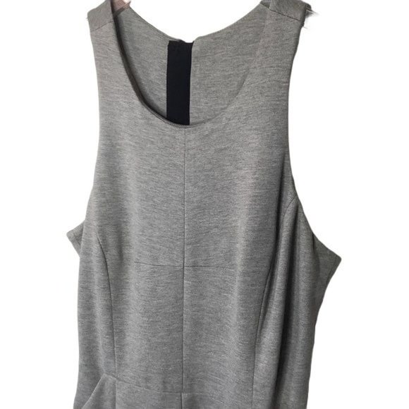 MILLY Lt Grey Marled T Back Knit Dress Size Medium - Picture 3 of 15